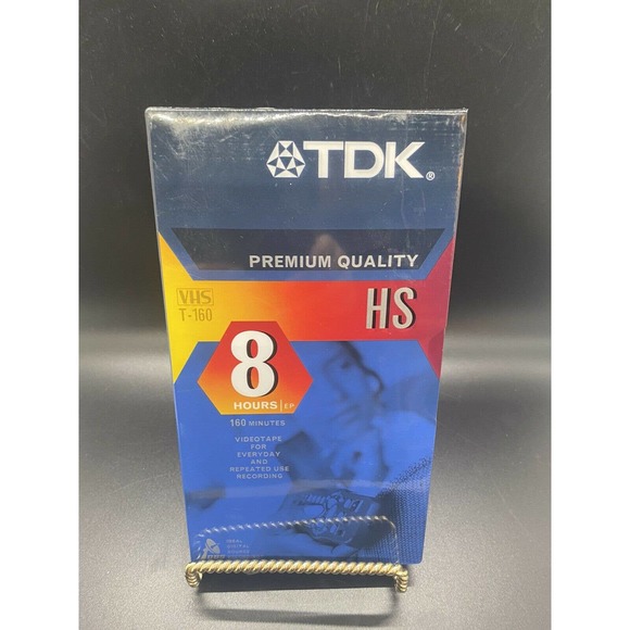 TDK Premium Quality HS T-160 8 Hour Blank VHS Video Cassette Tape Sealed - Picture 8 of 9